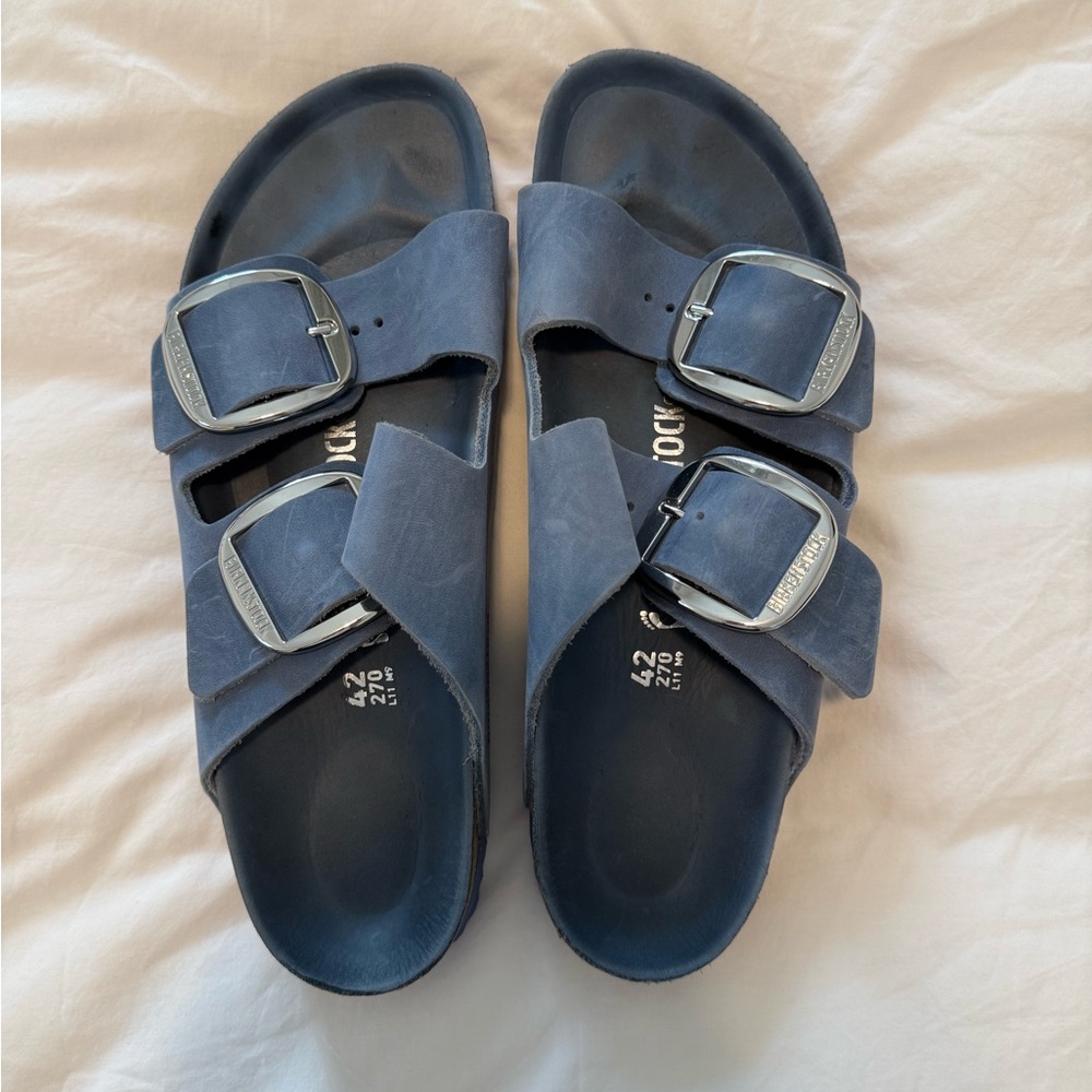 Birkenstock Big Buckle Blue Sandals